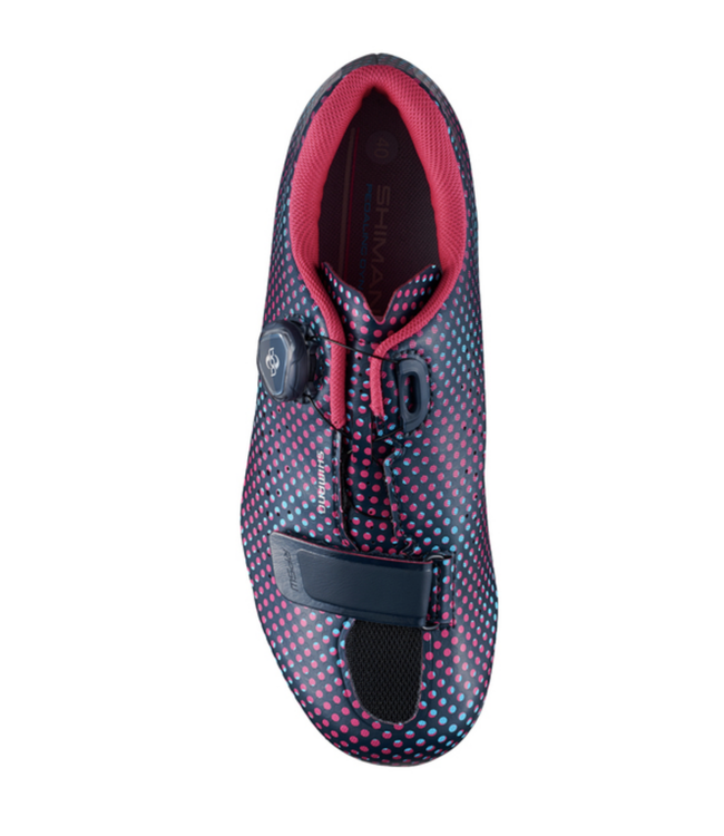 Chaussures Shimano SH-RP501 Femme Tacheté bleu / rose