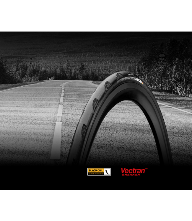 Grand Prix Tires Grand Prix 5000 700 X 25 Black-BW + Black Chili