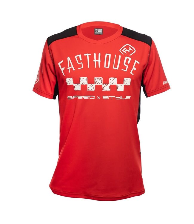 Fasthouse Maillot Fasthouse Alloy Nelson Stripe Rouge