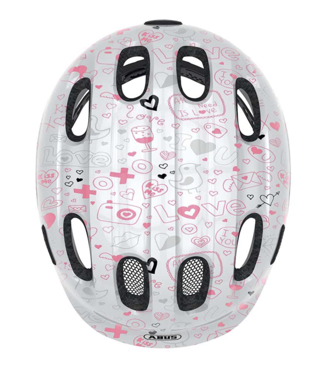 Casque Abus Smiley 2.1 Blanc Amour Lumière Intégré