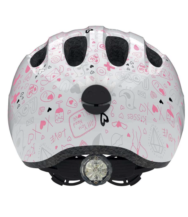 Casque Abus Smiley 2.1 Blanc Amour Lumière Intégré