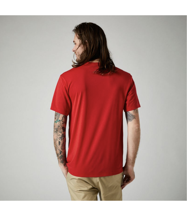 T-Shirt Fox Pinnacle Manches Courtes Tech Rouge Flamme
