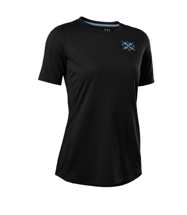 Maillot fox Ranger DR Manches Courtes Calibrated Femme noir