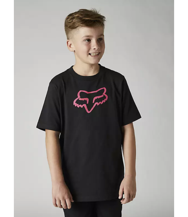 T-Shirt Fox Legacy Manches Courtes Black/Pink Junior