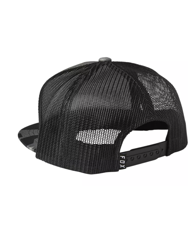 Casquette Fox Pinnacle en Mesh Ajustable Black Camo Junior