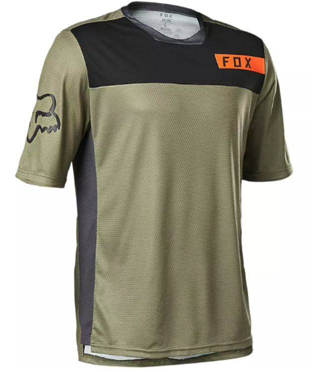 Maillot Fox Defend Moth Manche Courtes Bark