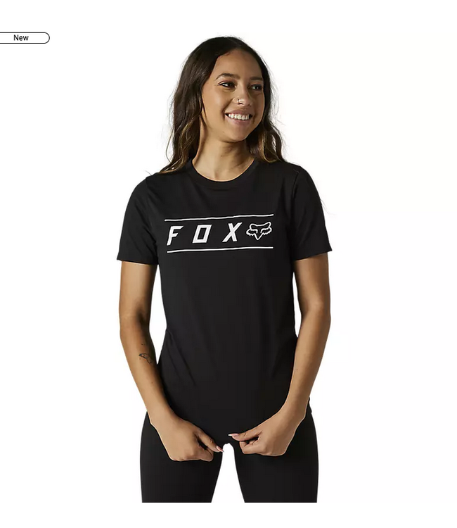 T-Shirt Fox Pinnacle Manches Courtes Tech Femme Noir