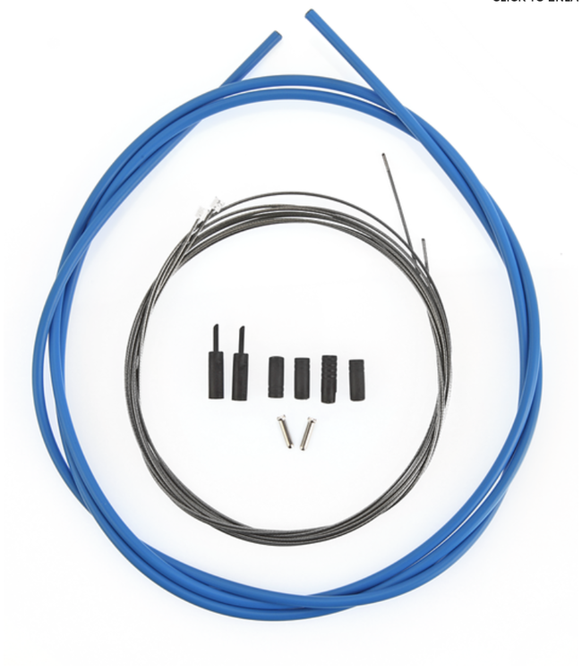 Ensemble cable et gaine Shimano OPTISLIK Bleu
