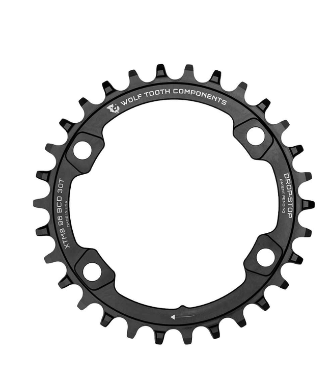 Plateau Wolf Tooth Drop Stop Pour Shimano XT M8000 30T 9-11vit. BCD: 96mm 4 Bolt