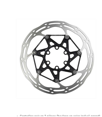 Sram Rotor SRAM Centerline 2 Pieces 180mm ISO 6 Boulons en acier