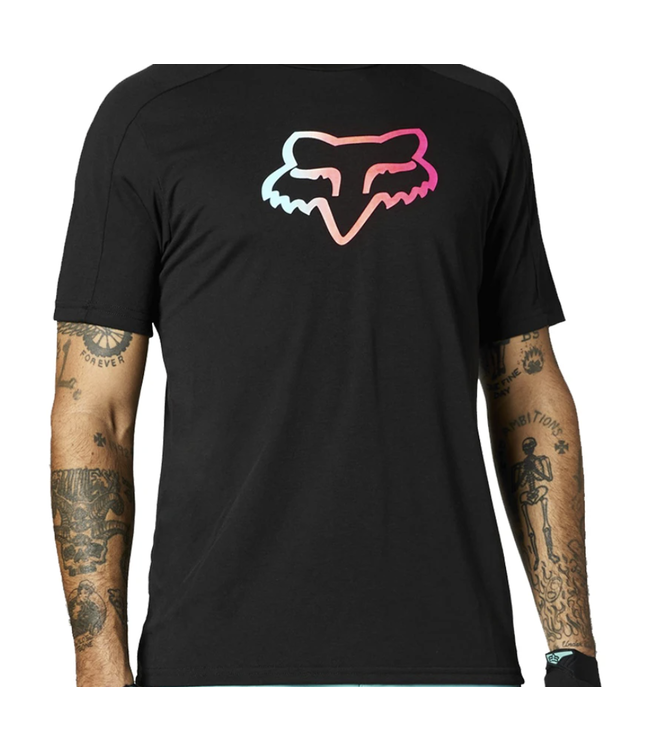 Maillot Fox Ranger Dri-Release Manches Courtes Noir/Fluo