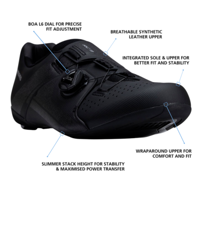 Chaussures Shimano SH-RC300E Wide Noir