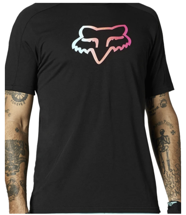 Maillot Fox Ranger Dri-Release Manches Courtes Noir/Fluo