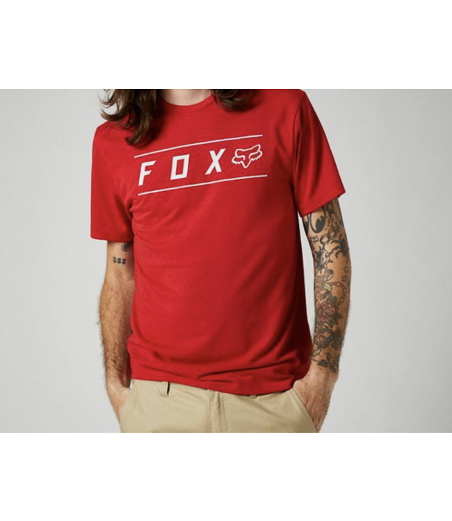 T-Shirt Fox Pinnacle Manches Courtes Tech Rouge Flamme