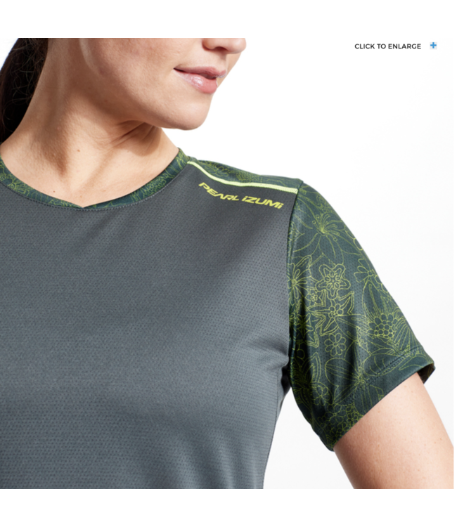 Maillot Pearl Izumi Manches courtes Femme Camp Green Grow
