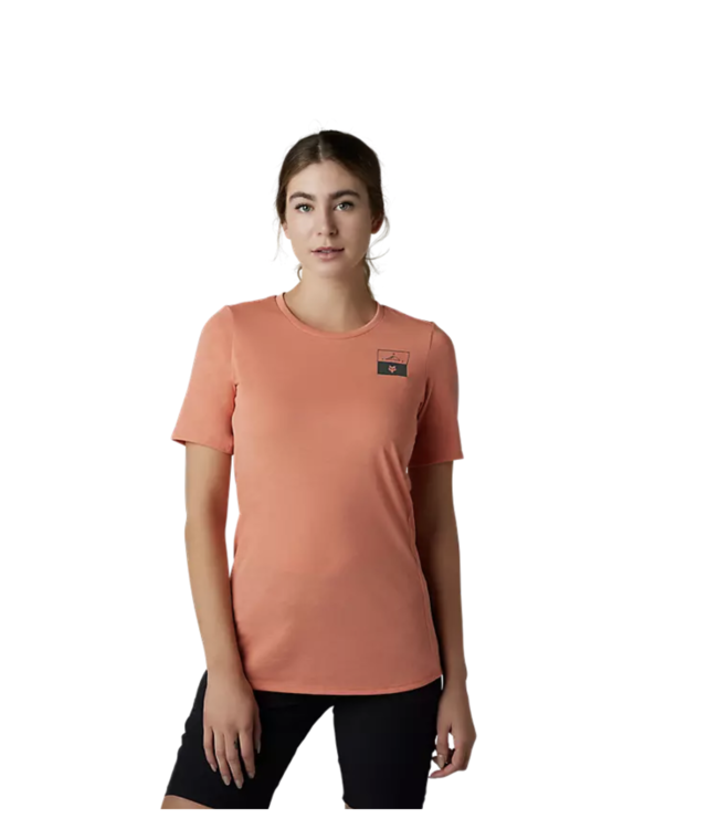 Maillot Fox Ranger Fract Manches Courtes Dri-Release Femme Salmon