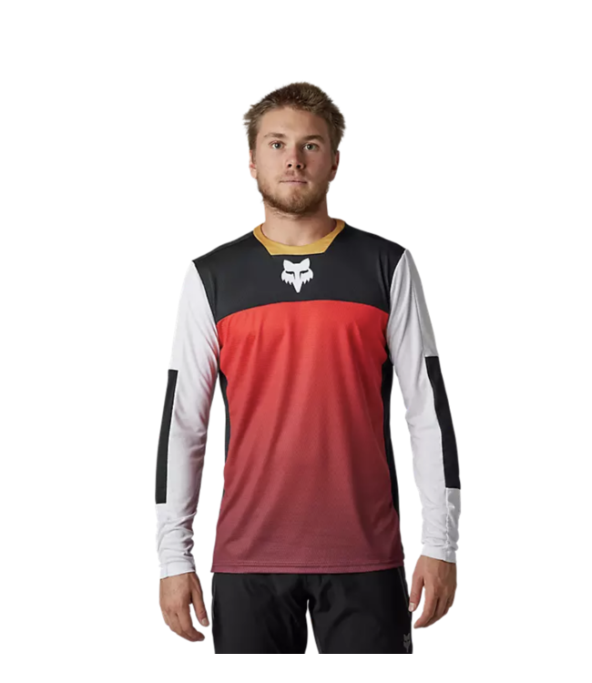Maillot Fox Defend Manches Longues Aurora Noir /Blanc