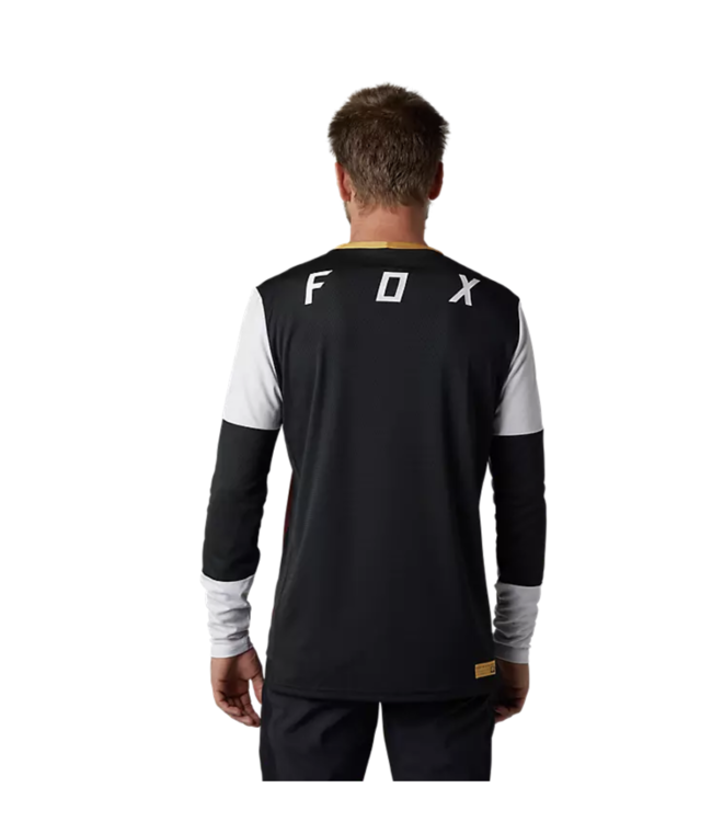 Maillot Fox Defend Manches Longues Aurora Noir /Blanc