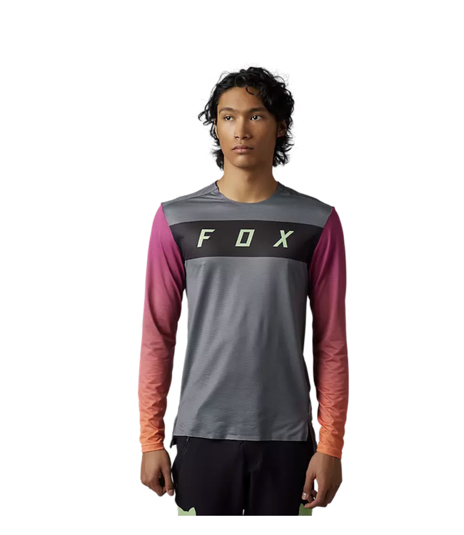 FOX ( HEAD ) Maillot Fox Flexair Manches Longues Arcadia  Pewter