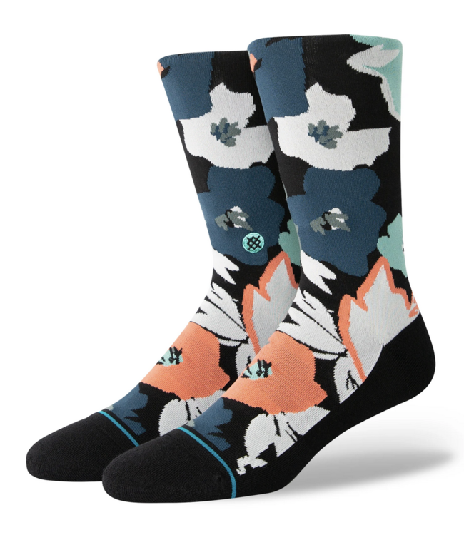 Chaussettes Stance Flower Beds Crew Noir