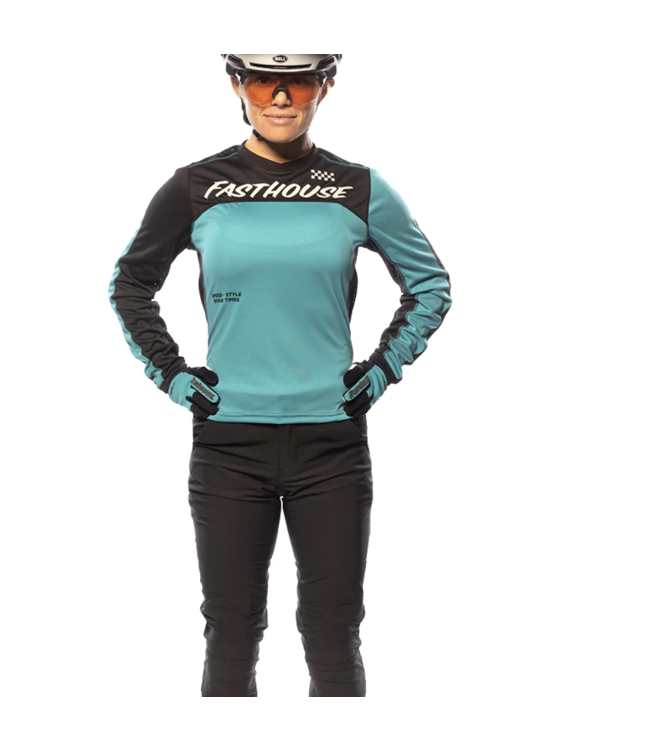 Maillot Fasthouse Mercury Classic Manches Longues Femme Noir/Turquoise