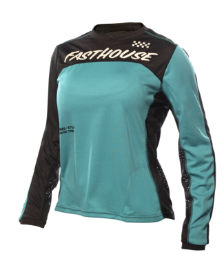 Fasthouse Maillot Fasthouse Mercury Classic Manches Longues Femme Noir/Turquoise