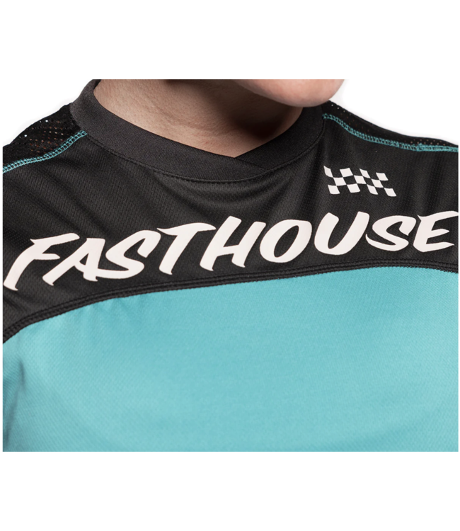 Maillot Fasthouse Mercury Classic Manches Longues Femme Noir/Turquoise