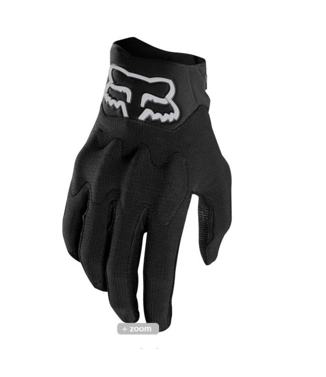 Gants Fox Defend D3O Noir logo fox gris