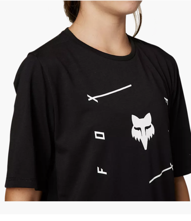 Maillot Fox Ranger Veni Dri-Release Manches Courtes Junior Noir