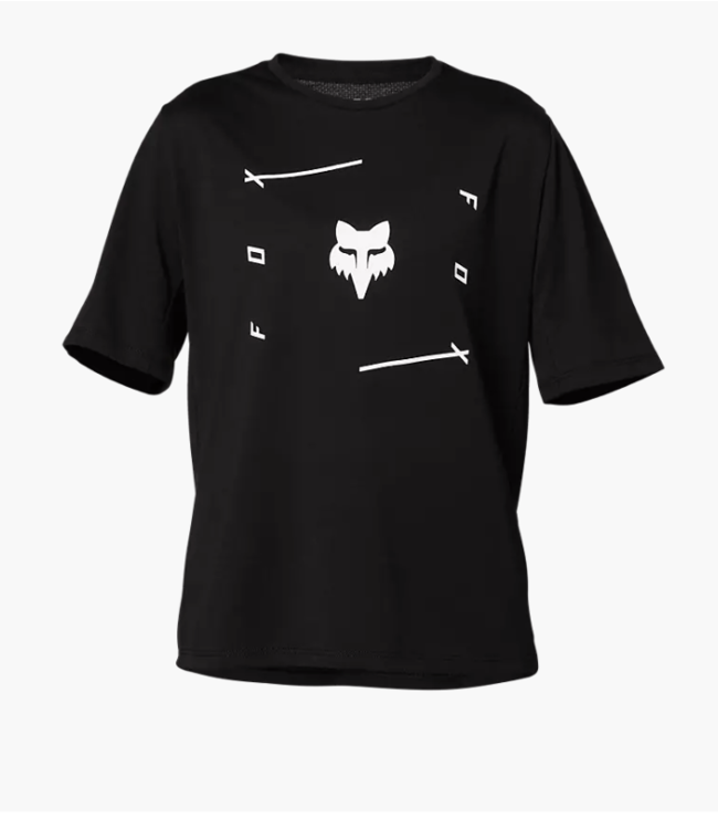 Maillot Fox Ranger Veni Dri-Release Manches Courtes Junior Noir
