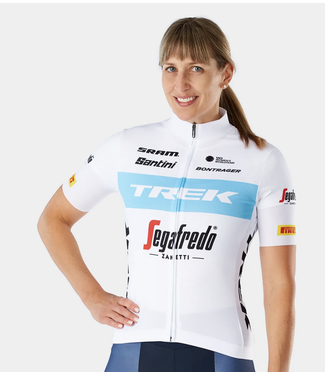 TREK Santini Trek-Segafredo Women's Team Replica Race Jersey White/Light Blue