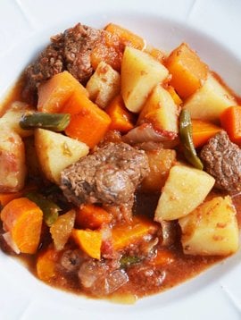 Beef stew with vegetables (175 g)