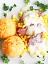 Ham, corn and three vegetables mash (325g)