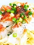 Linguini with cream, smoked salmon, pepper & green onion (325g)