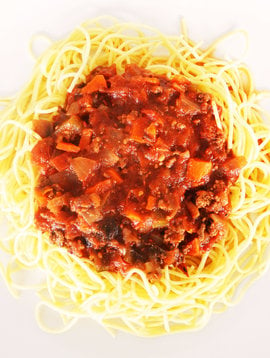 Spaghettini with meat sauce (325g)