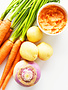 Purée de patates, navets & carottes