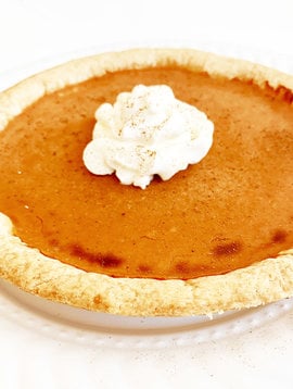 Large pumpkin & vanilla pie