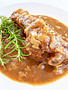 Jarret d'agneau sauce demi-glace, vin rouge & romarin ( promo éclair ))