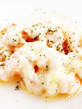 Garlic shrimp au gratin