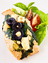 Salmon stuffed with spinach, feta cheese & black olives