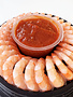 Shrimp with cocktail sauce