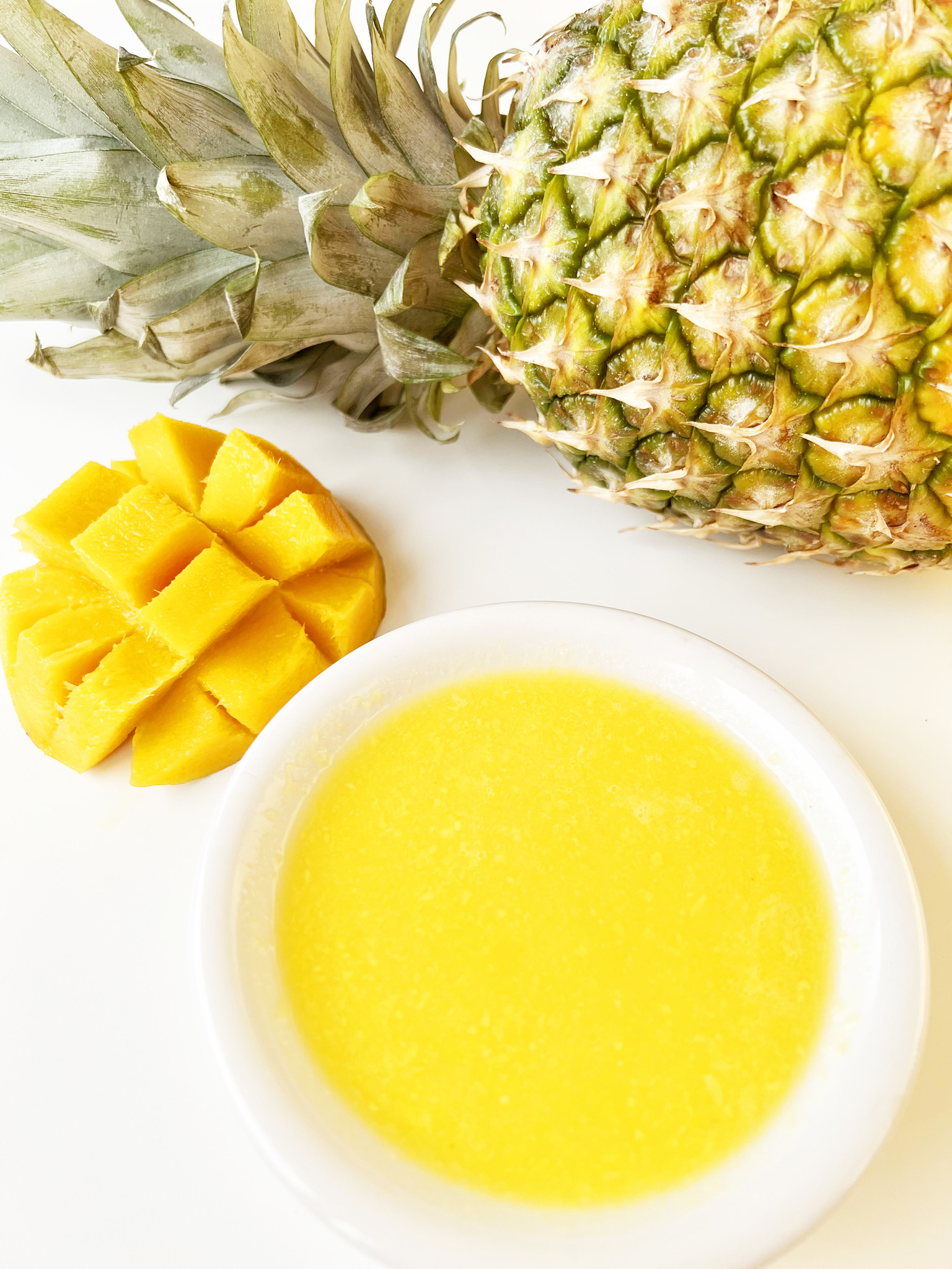 Pineapple and mango puree