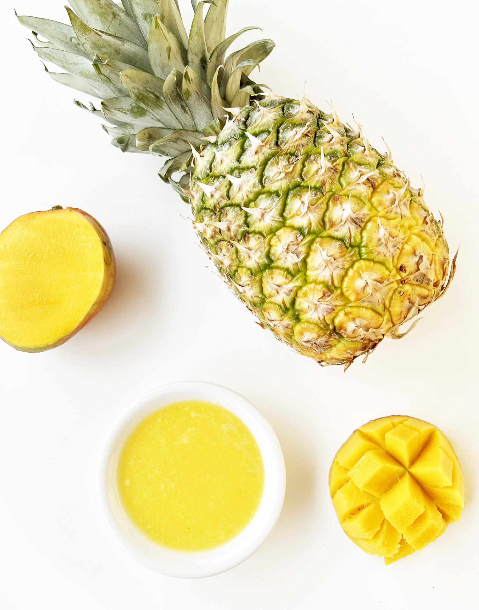 Pineapple and mango puree