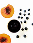 Blueberry and peach puree