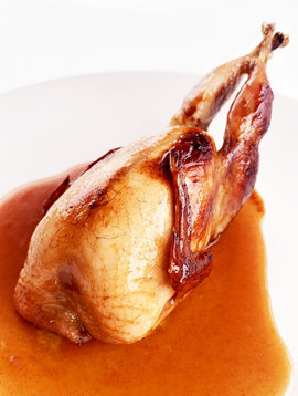 Caille farcie laquée  ( promos du mois )