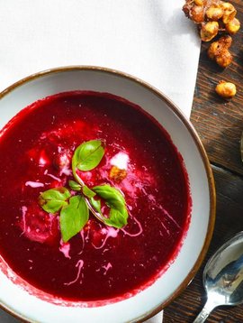 Potage de betteraves & framboises (  promo du mois )