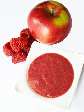 Purée de framboises & pommes