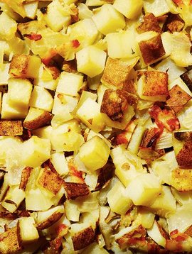 Patates à déjeuner, bacon & oignons  (Menu Avril - Rég. : 6)
