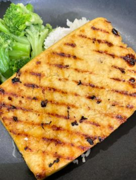 Steak de tofu teriyaki