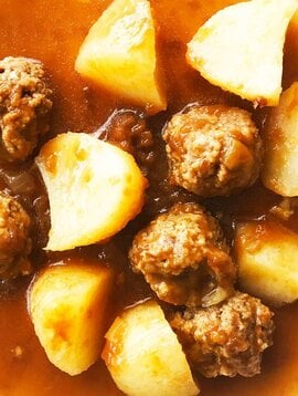 Large size - Veal meatballs & potatoes stew
